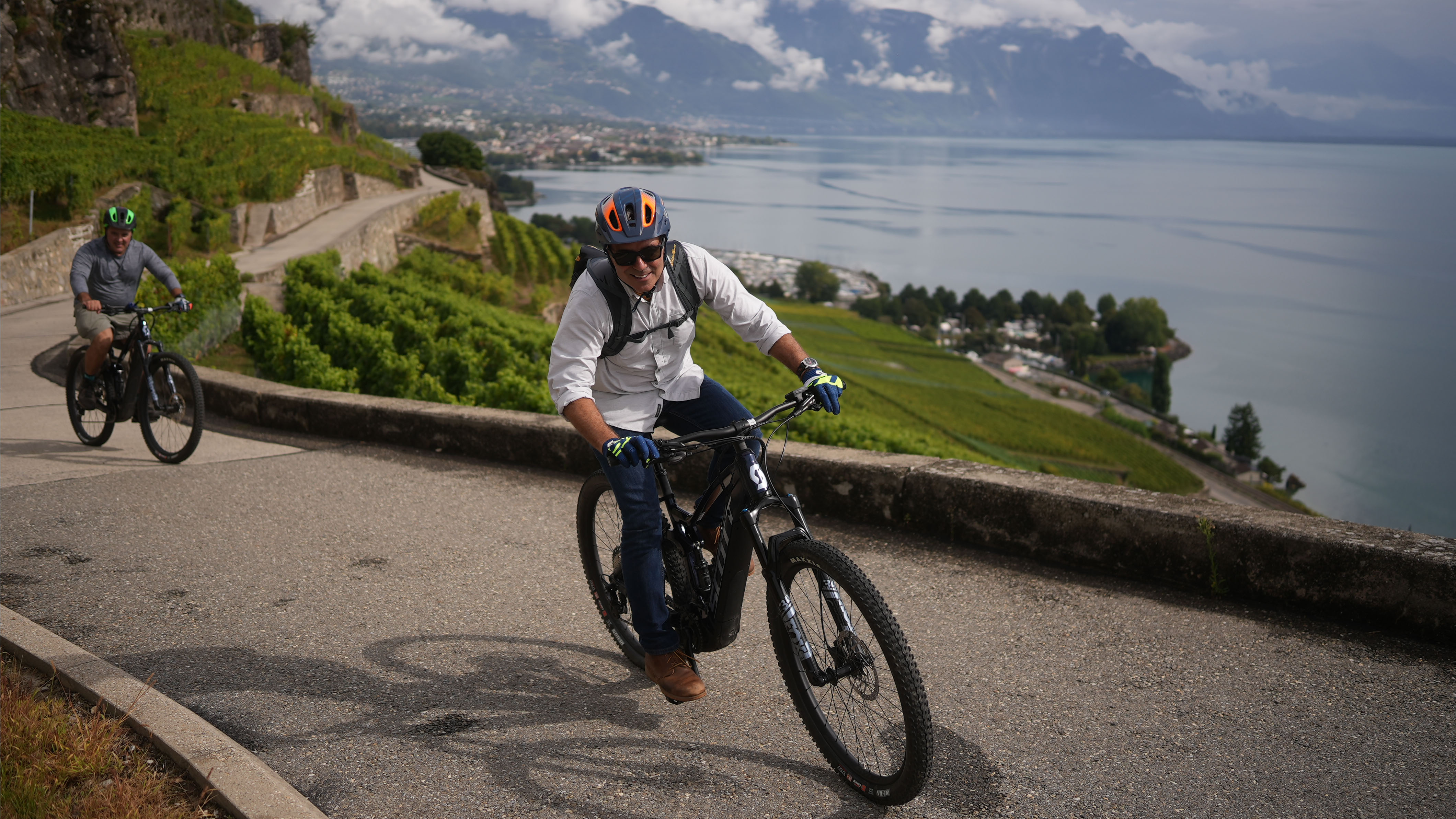 Jeff explores the organic vineyards of Lavaux above Lake Geneva on an e-bike. Download a zipped file of promotional materials in the Additional Assets section below.